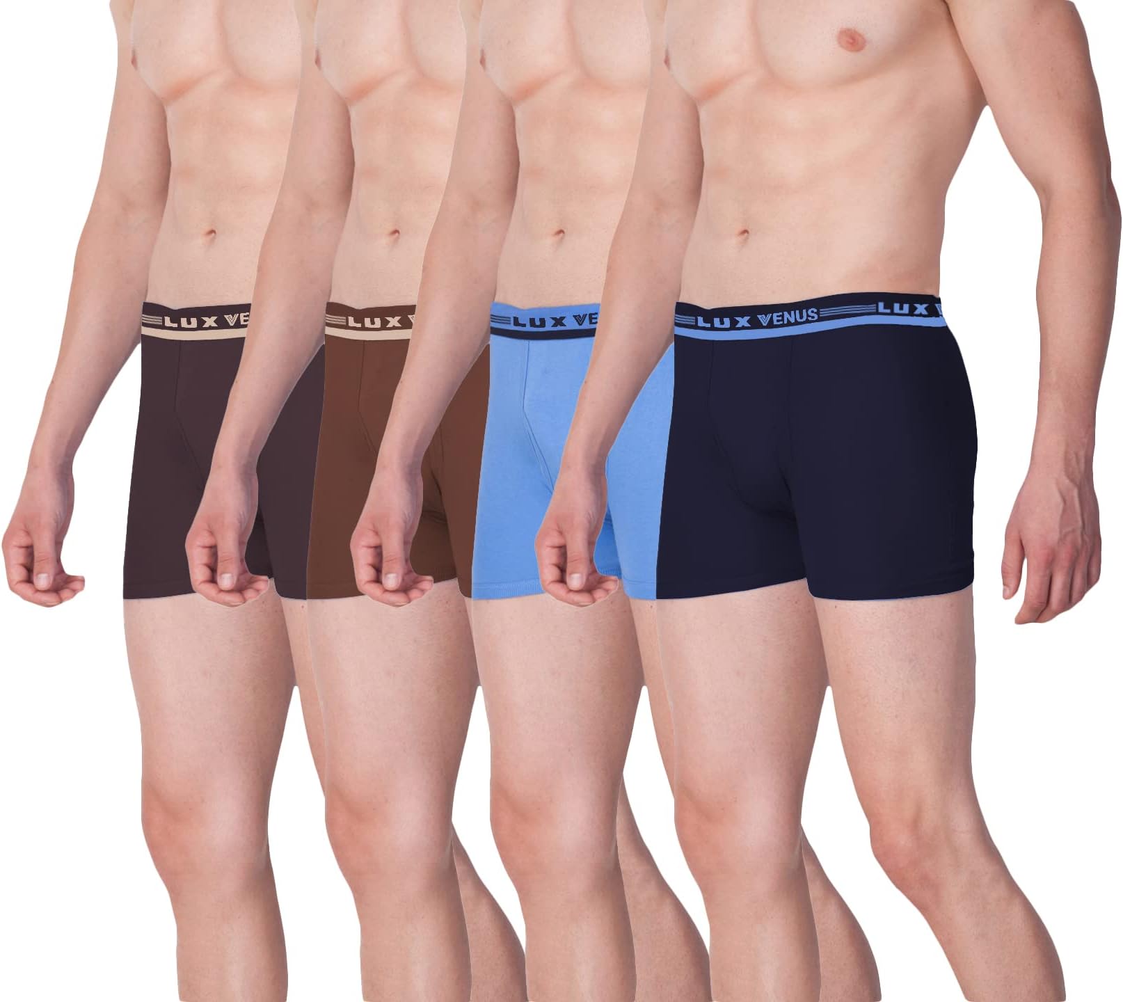 Men's Pack of 4 Plain Boxers