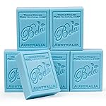 BELA Sea Salt and Goats Milk Soap 3.3 OZ, Pack of 6, Long Lasting French Triple Milled Bar Soap with Organic Shea Butter, Sea Salt Minerals and Nourishing Goat Milk, Made in Australia