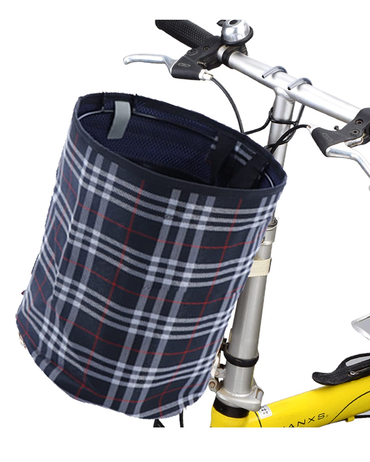 Amazon | 自転車 かご 買い物カゴ 前 着脱式 - 折りたたみ 巾着