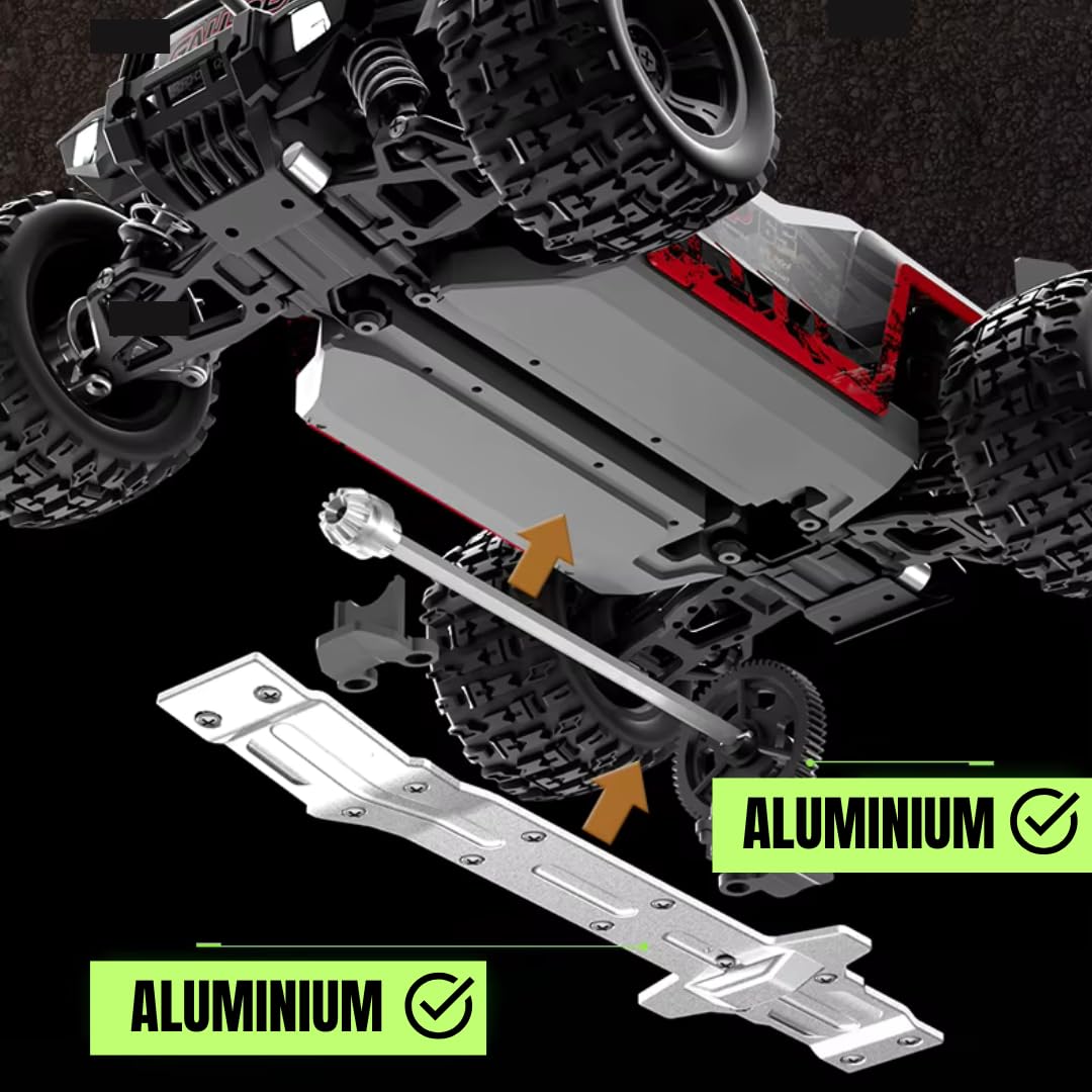 Premium RC Monster Truck Ferngesteuert Offroad 1:18 Ferngesteuertes Auto für Kinder 48km/h Monstertruck Crawler Elektrisch 4WD Allradantrieb 2,4 GHz