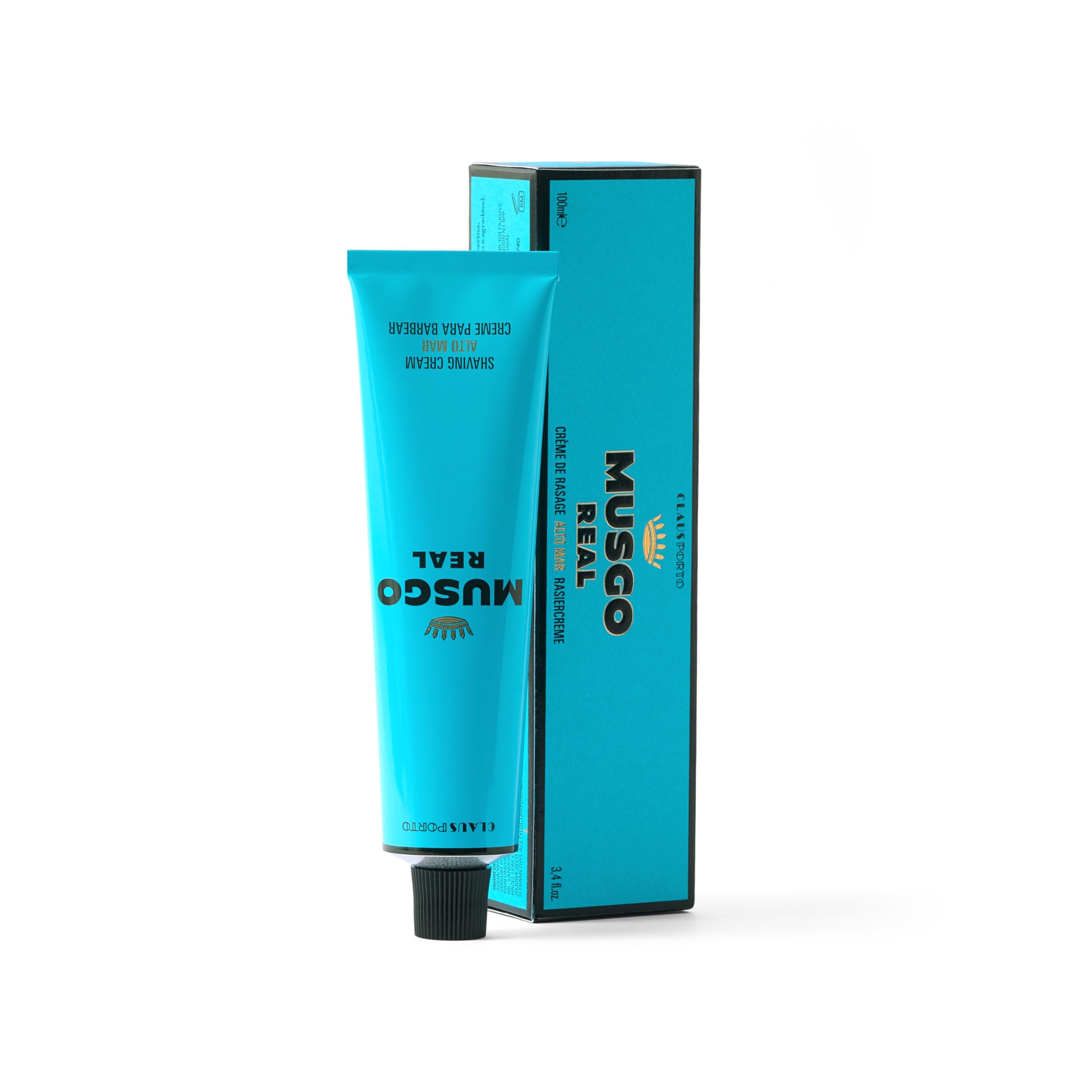 Musgo Real Alto Mar Rasiercreme 100 ml Rasiercreme glatt und revitalisierend, schützt die Haut während der Rasur, Rasiercreme für alle Hauttypen