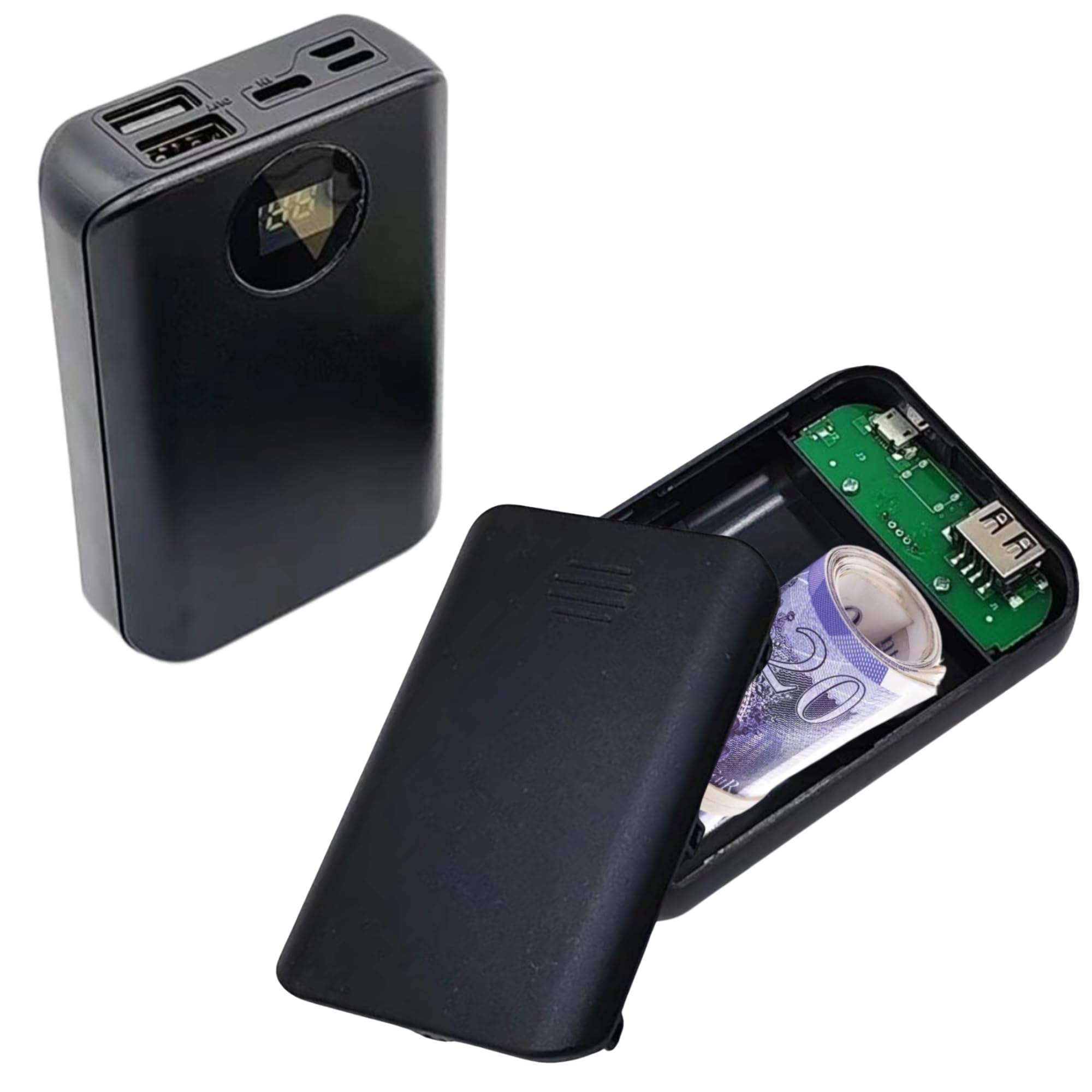 Portable Charger Hidden Compartment Diversion Safe (No Charging Function) Discreet Storage Secret Stash Device for Home Security Festivals