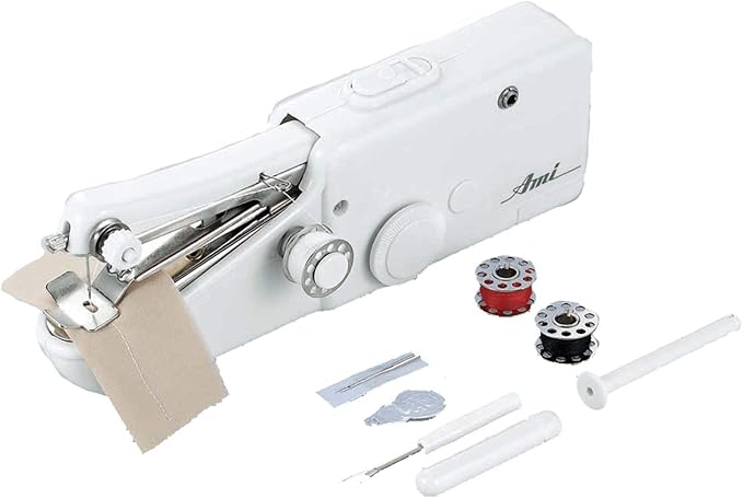 （セーブ・インダストリー ミシン 電動 ハンドミシン 小型 電池 ホワイト アミーガー SV-1655）