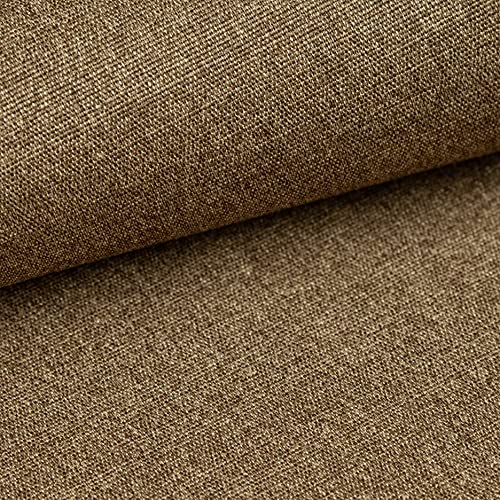 HEKO PANELS Tissus au Metre Ameublement Tissus au Metre pour Couture - Polyester Résistant à la Déchirure et Facile à Nettoyer - Tissus Ameublement pour Fauteuil Chaise et Sofa - Marron/Jaune
