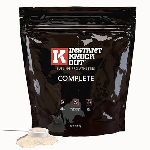 Instant Knockout Complete Shred - Batido de reemplazo de comidas, sabor vainilla, alto en proteínas, enriquecido con vitaminas, nutricionalmente