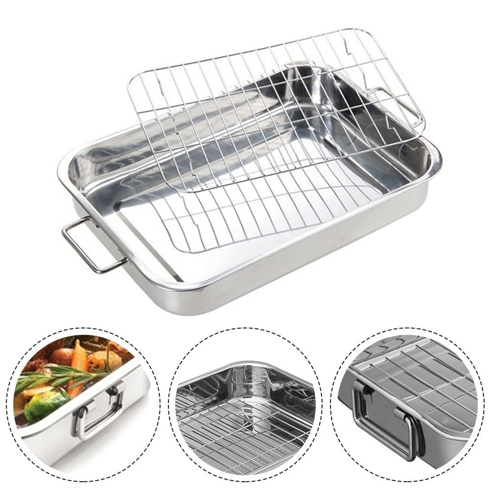 Kochteile Bratblech Ofenpfanne Grillrost 42*32*6,5CM(42*32*6,5 cm)