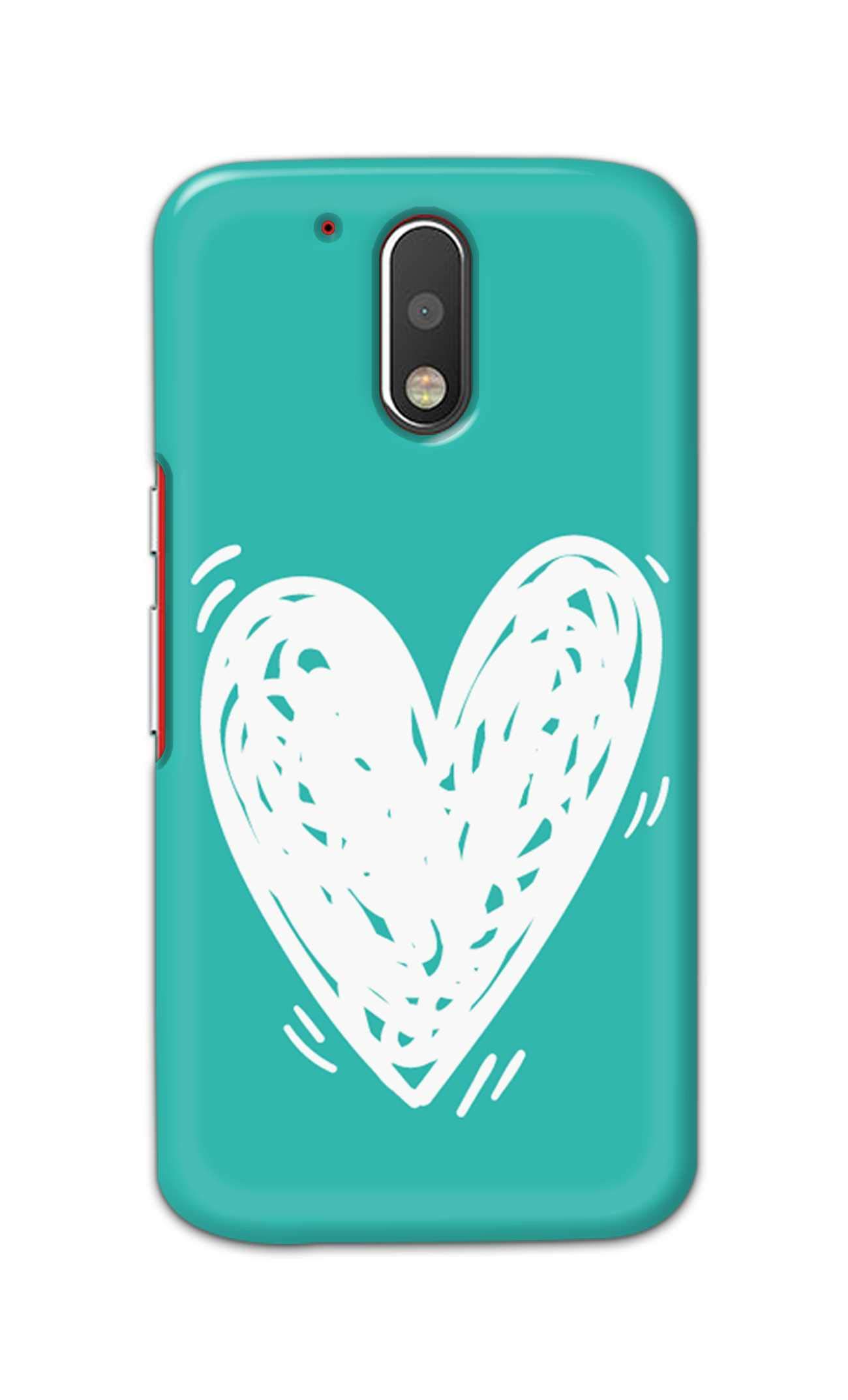 PRINTFIDAA Kids Handrawn White Heart Designer Case for Motorola Moto G4 Plus Back Cover