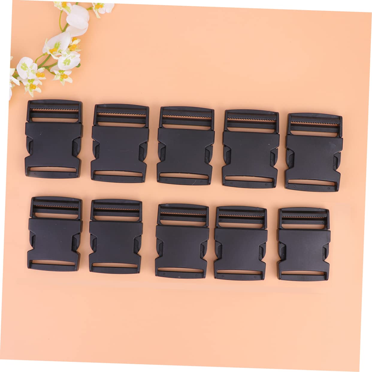 VILLCASE Fibbie Della Cinghia Dello Zaino Fibbia Della Cinghia Fibbie Regolabili Accessori Per Bagagli Per Valigie Fibbie a Sgancio Laterale Per Impieghi Gravosi Petgentle Black