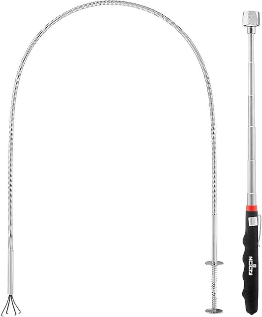 NoCry Pick-up Tool Set - Includes Flexible Claw Grabber Tool and Telescoping Magnet Pick-up Tool