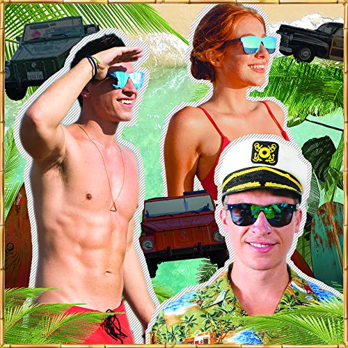 WOODIES Polarized Walnut Wood Flat Mirror Sunglasses for Men and Women | Blue Polarized Lenses and Real Wooden Frame | 100% UVA/UVB Ray Protection