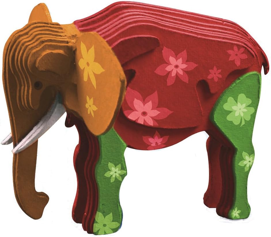 Trussart Designs TruTru Elephant European 3D Puzzle DIY Craft Kit; Arts and Crafts, Model Kit