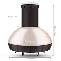Vista 6 de Segbeauty Difusor de cabello con cuenco profundo, flujo de aire ajustable, accesorio profesional para cabello rizado y ondulado, herramienta