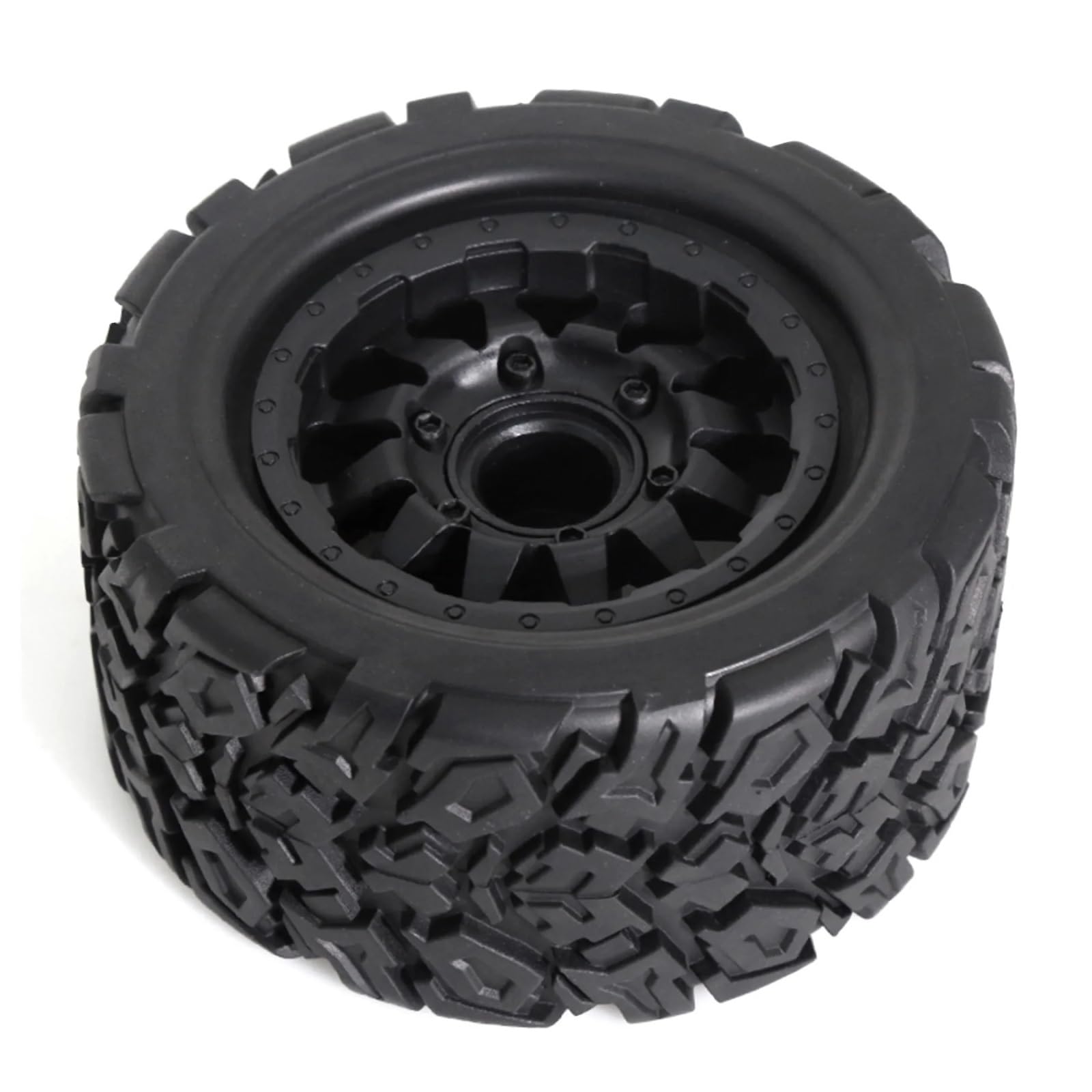 Per Traxxas Per Maxx Per Arrma Per Granite Per Kraton Per Outcast Per Tamiya Per Losi 1/10 4 Pezzi Mostro Stunt Truck Pneumatico Esagonale Ricambi Modellini RC