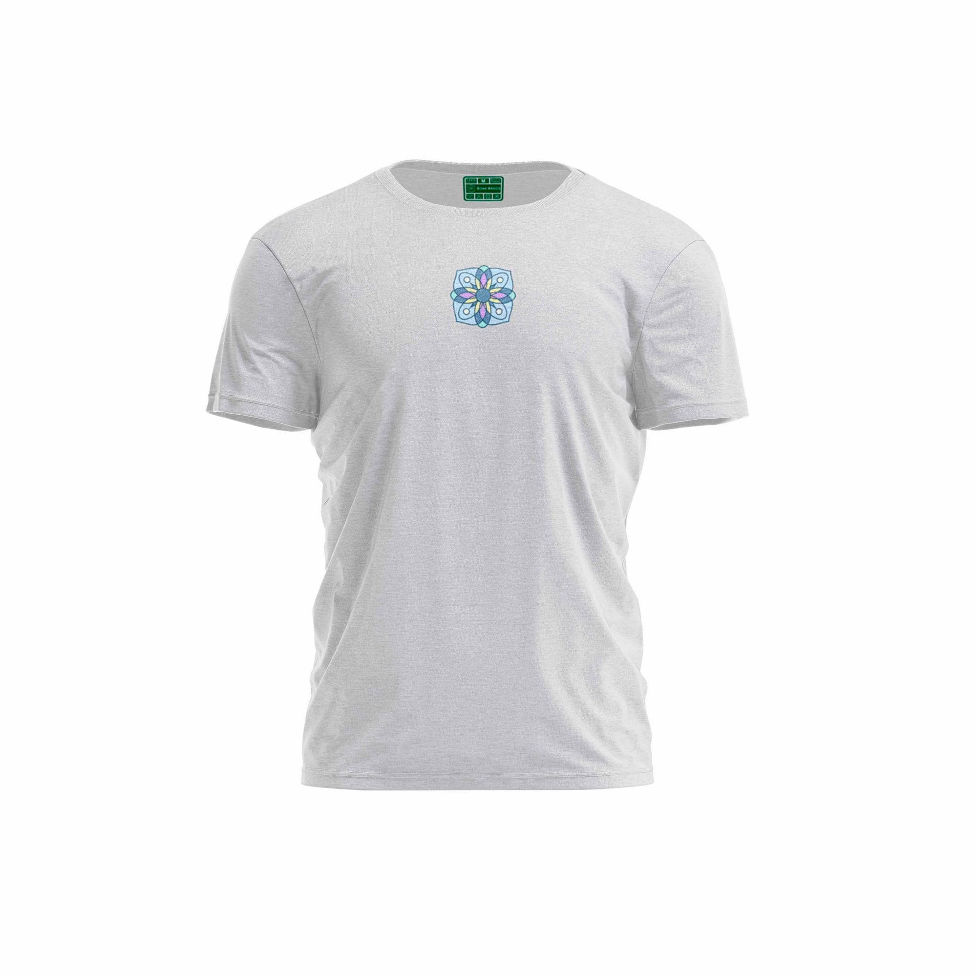 Bona Basics, Digitally Printed, Men's Basic T-Shirt,%70 Cotton%30 Polyester, Grey, Casual, Men's Tops, Size: M