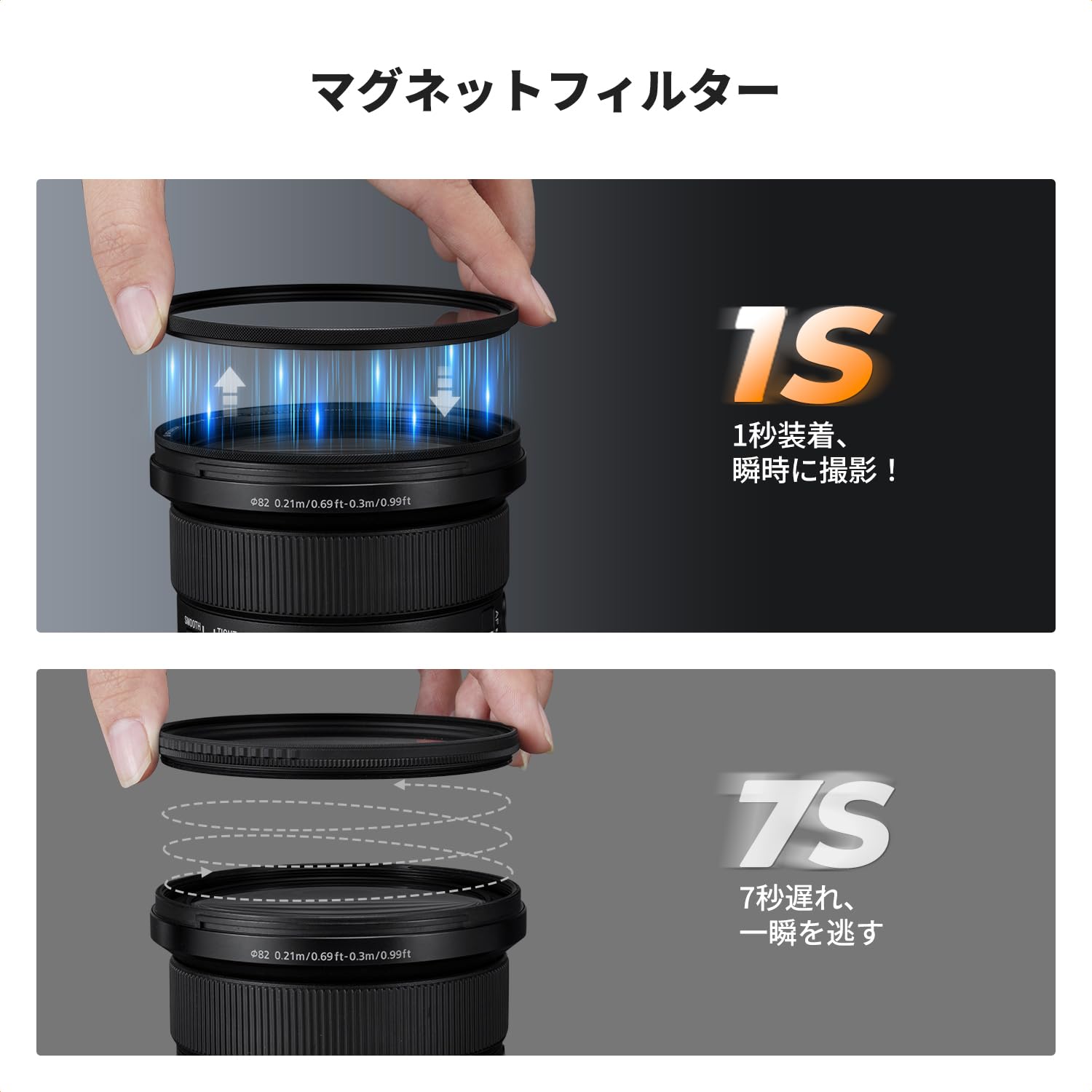 Amazon | K&F CONCEPT 67mm マグネット式 CPLフィルター レンズ