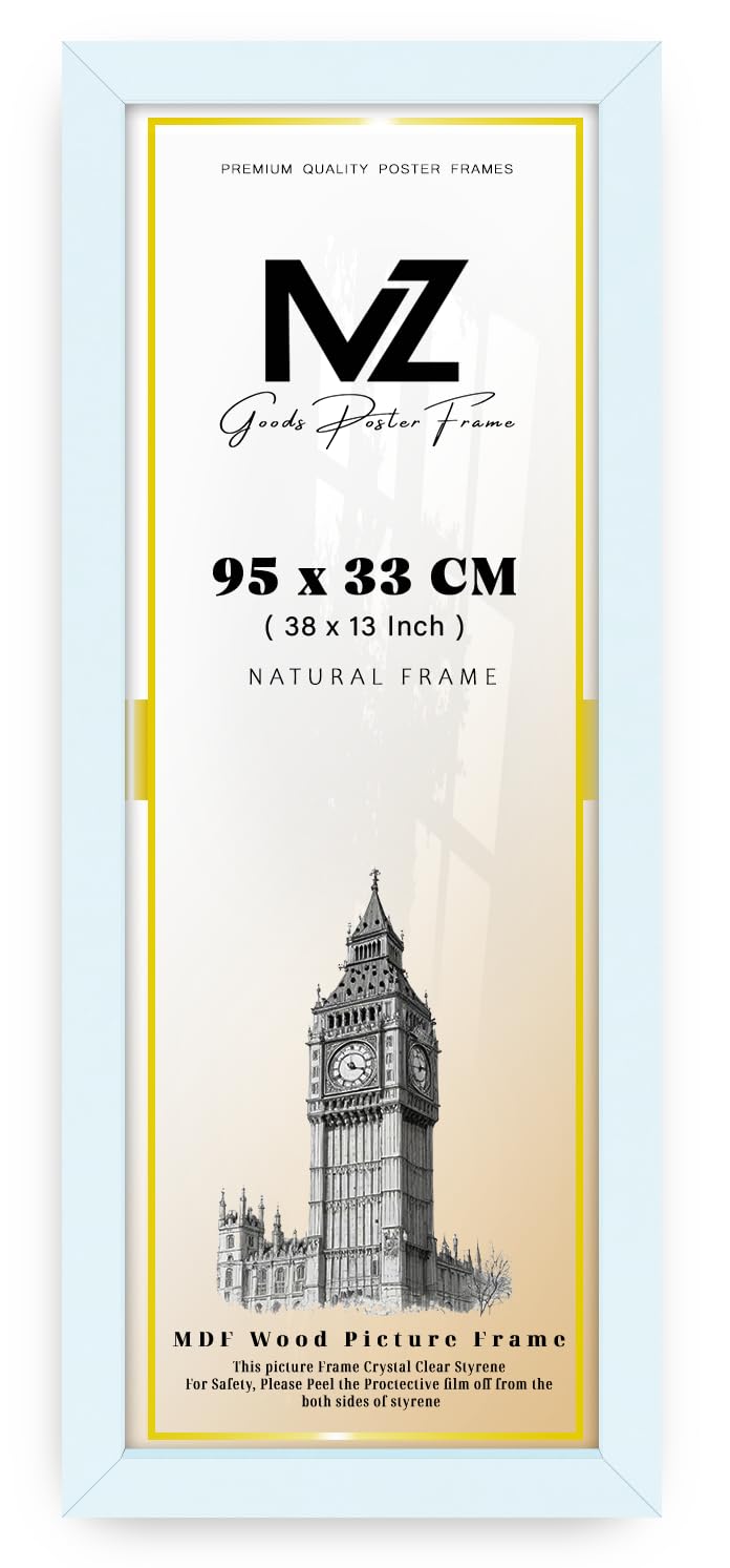Mz Goods White | Eton Wood Puzzle (95 X 33 Cm) Frames, Certificate, Large Engineered Wood Frames| 38 X 13 Inch Mdf Frame 950 X 330 Mm [ ]