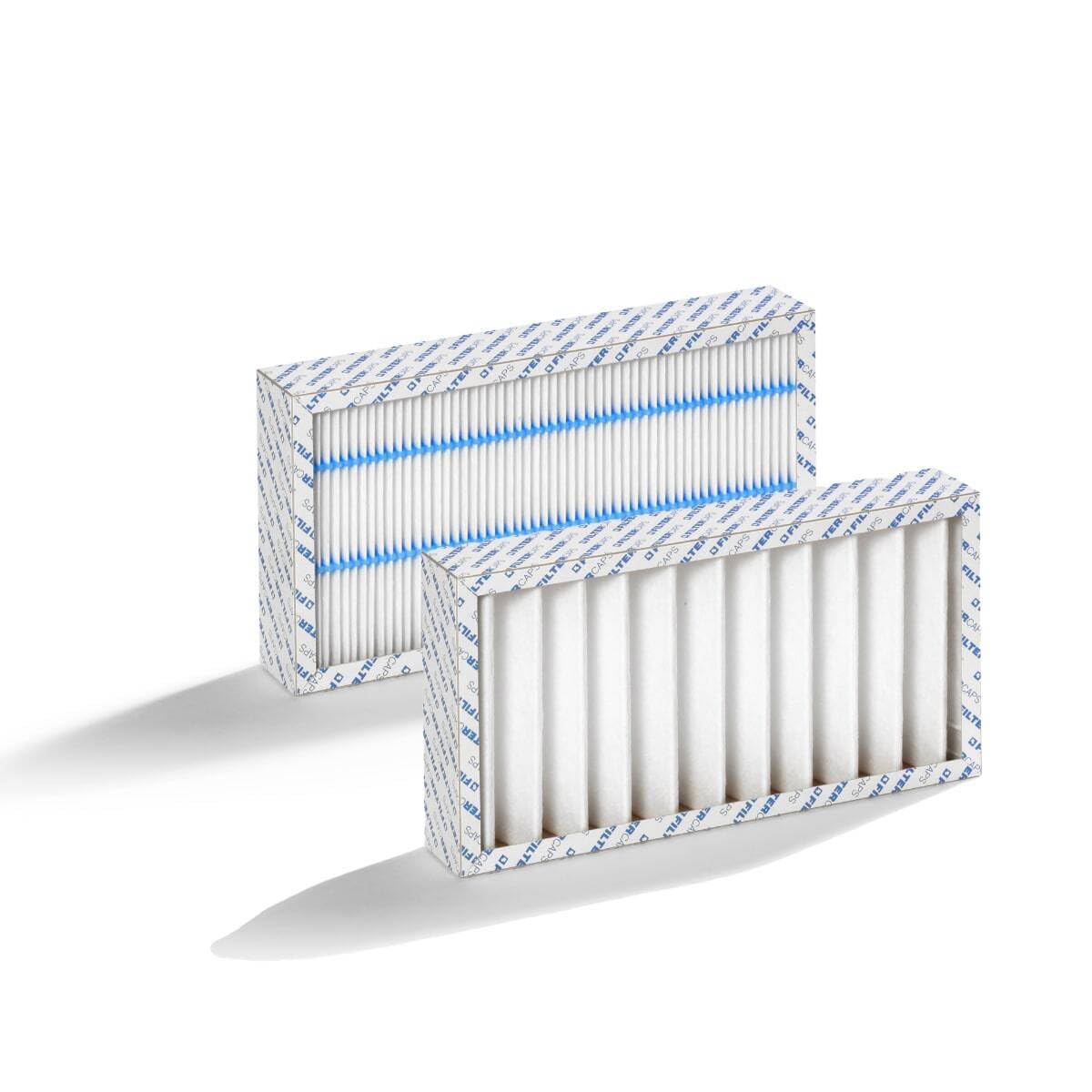 FILTERCAPS Filter for Pluggit Avent P190, Replacement Filter Set G4+F7, Replaces APFG4F7-190, Air Filter for CHP Ventilation System, Home Ventilation, 275 x 148 x 48 mm