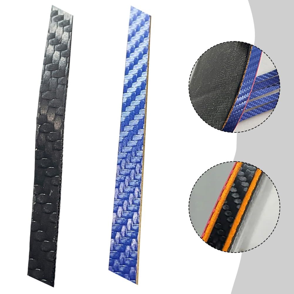 10 cintas protectoras de poliuretano para raquetas de tenis de mesa, resistentes al desgarro, protección contra daños por colisión, fácil instalación, 42 cm de largo, 0,6 cm de ancho