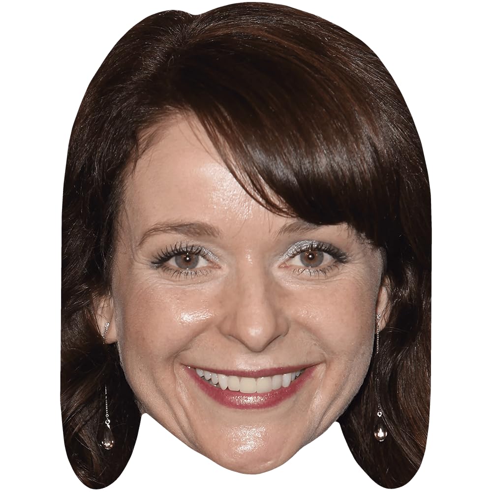 Julia Sawalha (Smile) Celebrity Mask, Flat Card Face, Fancy Dress Mask