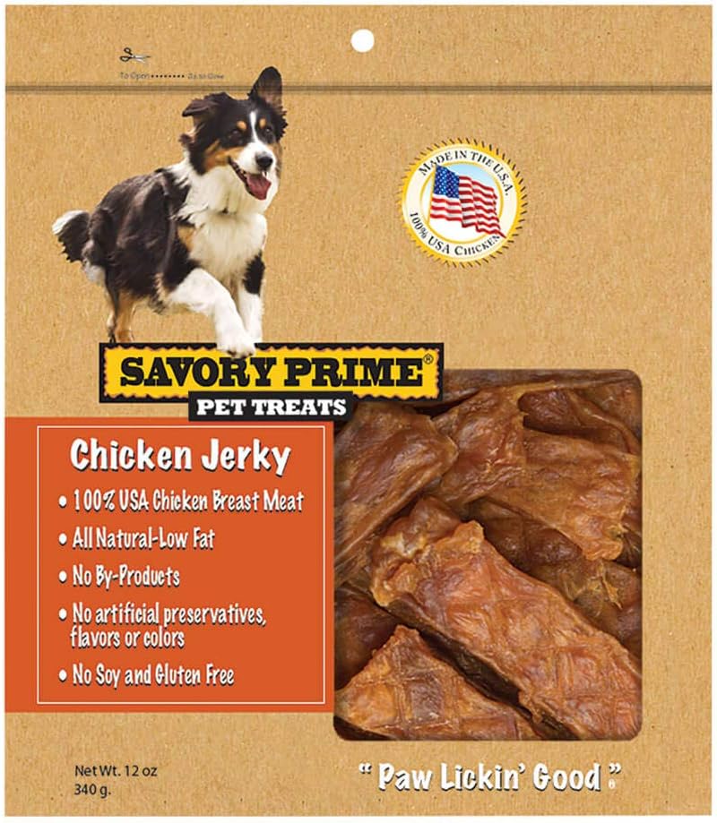 Savory Prime 372 Usa Natural Chicken Jerky Dog Treats, 12 Oz