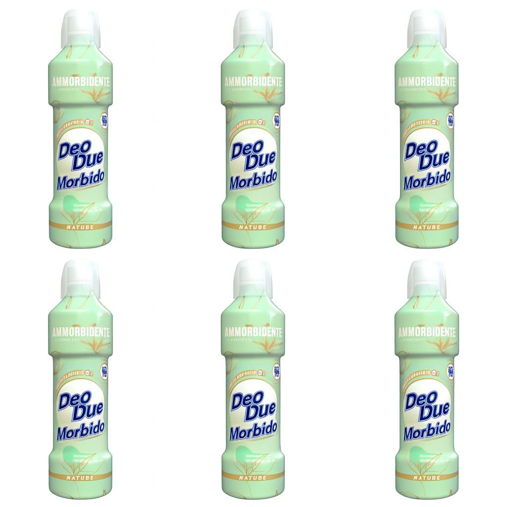 Ammorbidente Liquido Concentrato per Bucato, 50 Lavaggi, Formula Anti-Piega, per Tutti i Tessuti, con Profumo Naturale, per Lavatrice e Lavaggio a Mano (x6 Flaconi)