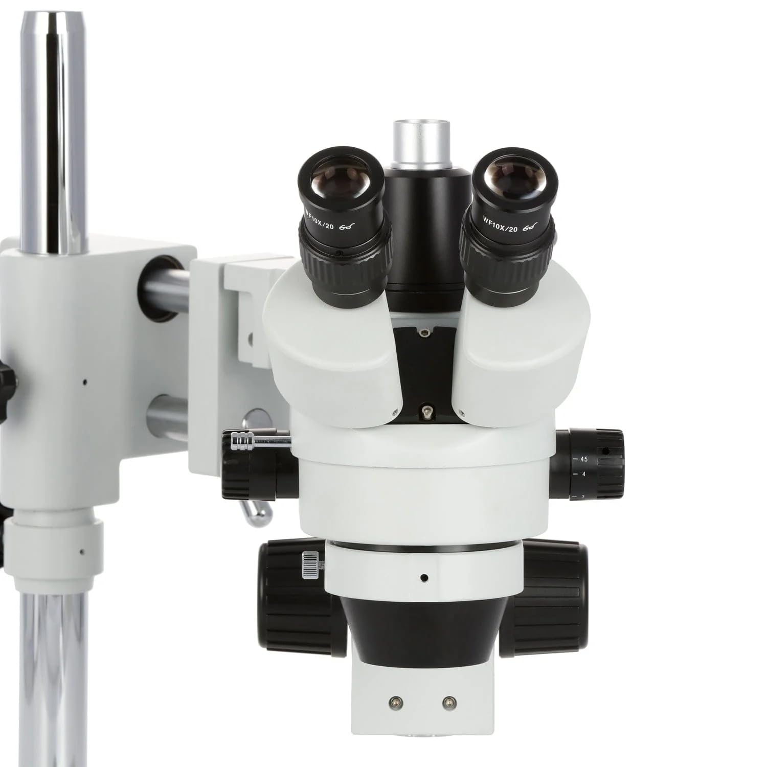 AmScope SM-4TZ-56S - Microscopio estereoscópico con Zoom trinocular con 56 Luces LED, 3,5 x 90 X, Color Blanco