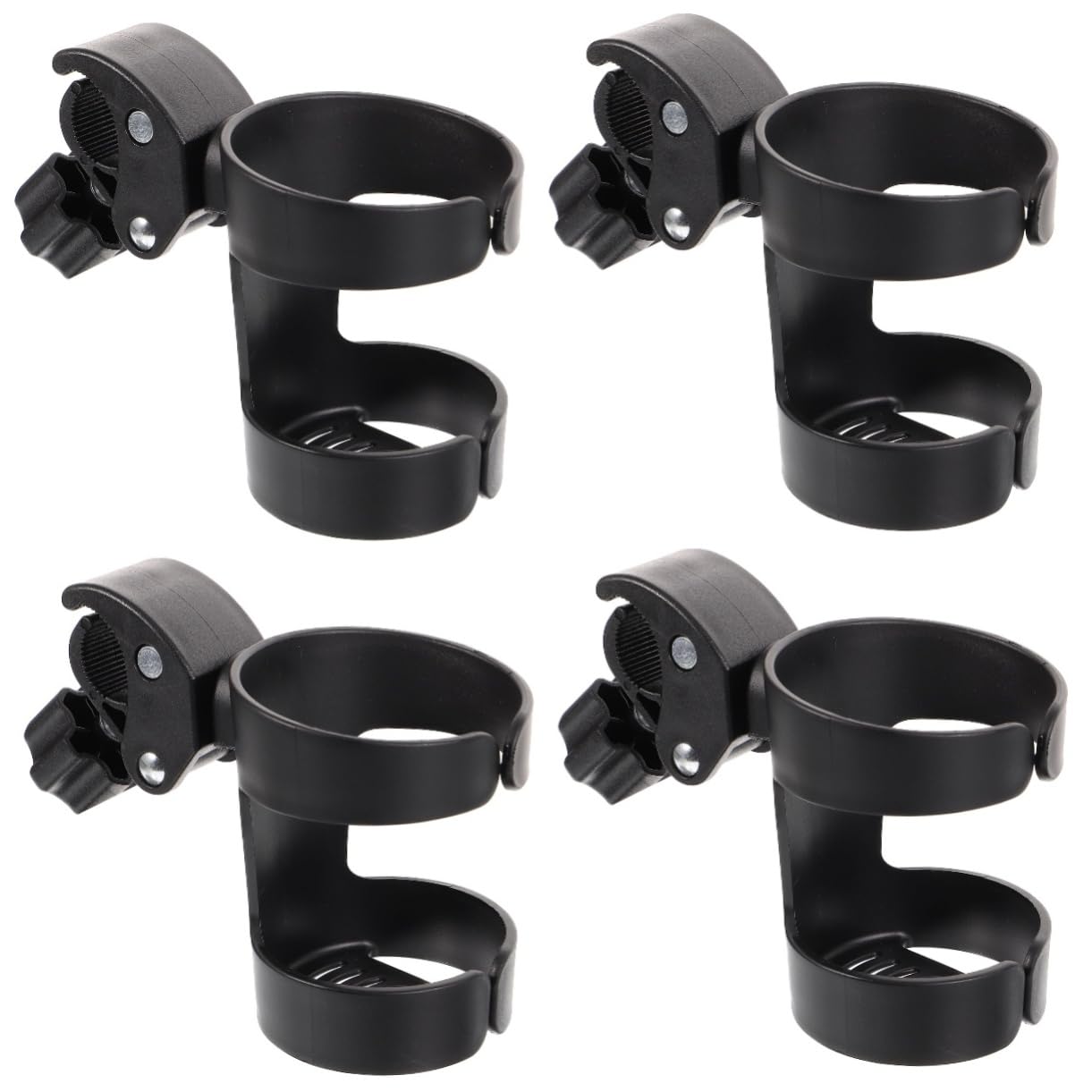 FRCOLOR Walker - Lot de 4 Porte-gobelets - Fixation pour Porte-gobelet - Accessoire de Poussette - Accessoire pour Poussette - Universel - Vélo - Appendice