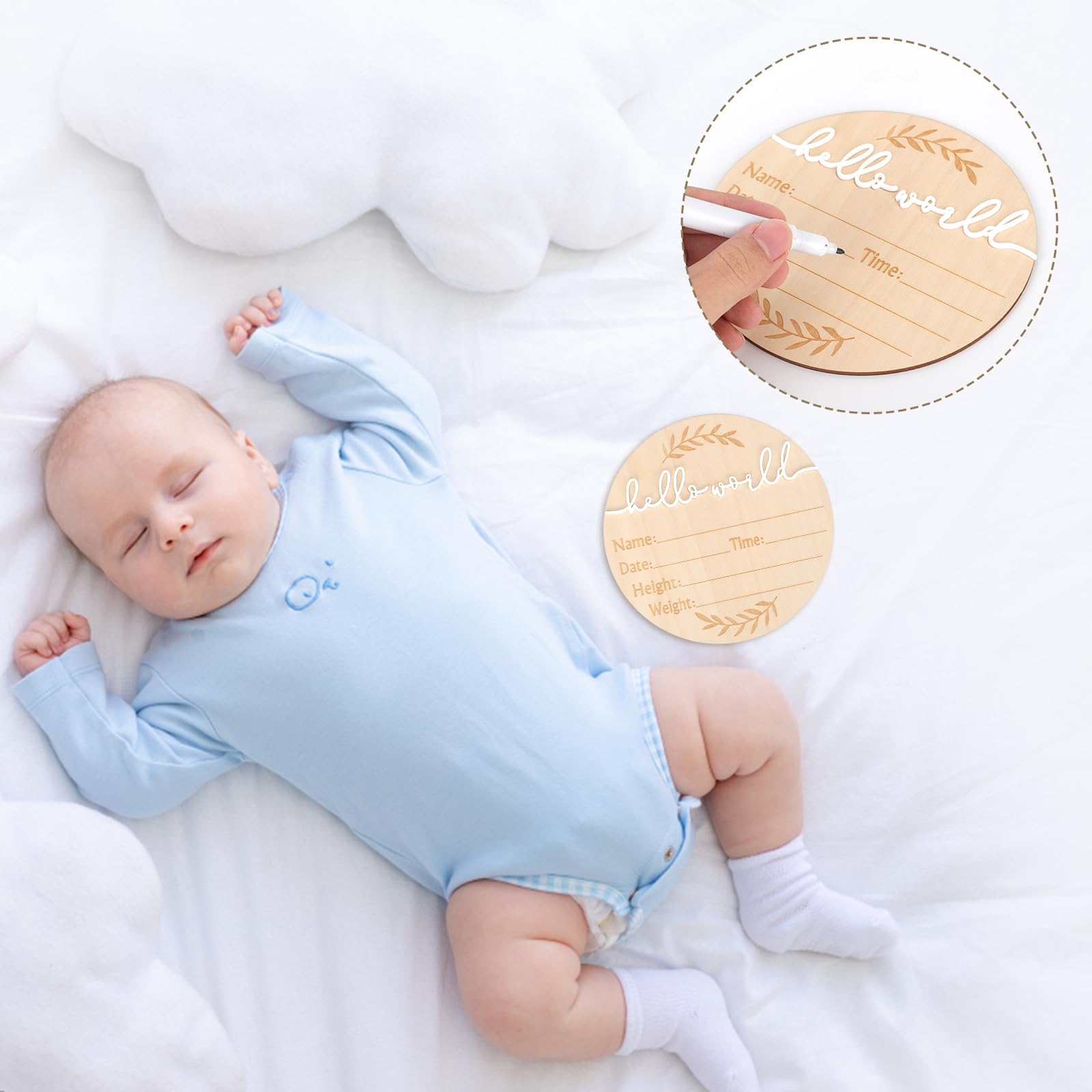 Baby Aankondiging Teken, 15cm Houten Hallo Wereld Babyteken Pasgeboren Welkomsteken Geboorteaankondigingteken voor Ziekenhuis Babyshower Fotoprop Huisdecoratie Baby Aankondiging Teken, 15cm Houten Hallo Wereld Babyteken Pasgeboren Welkomsteken Geboorteaankondigingteken voor Ziekenhuis Babyshower Fotoprop Huisdecoratie
