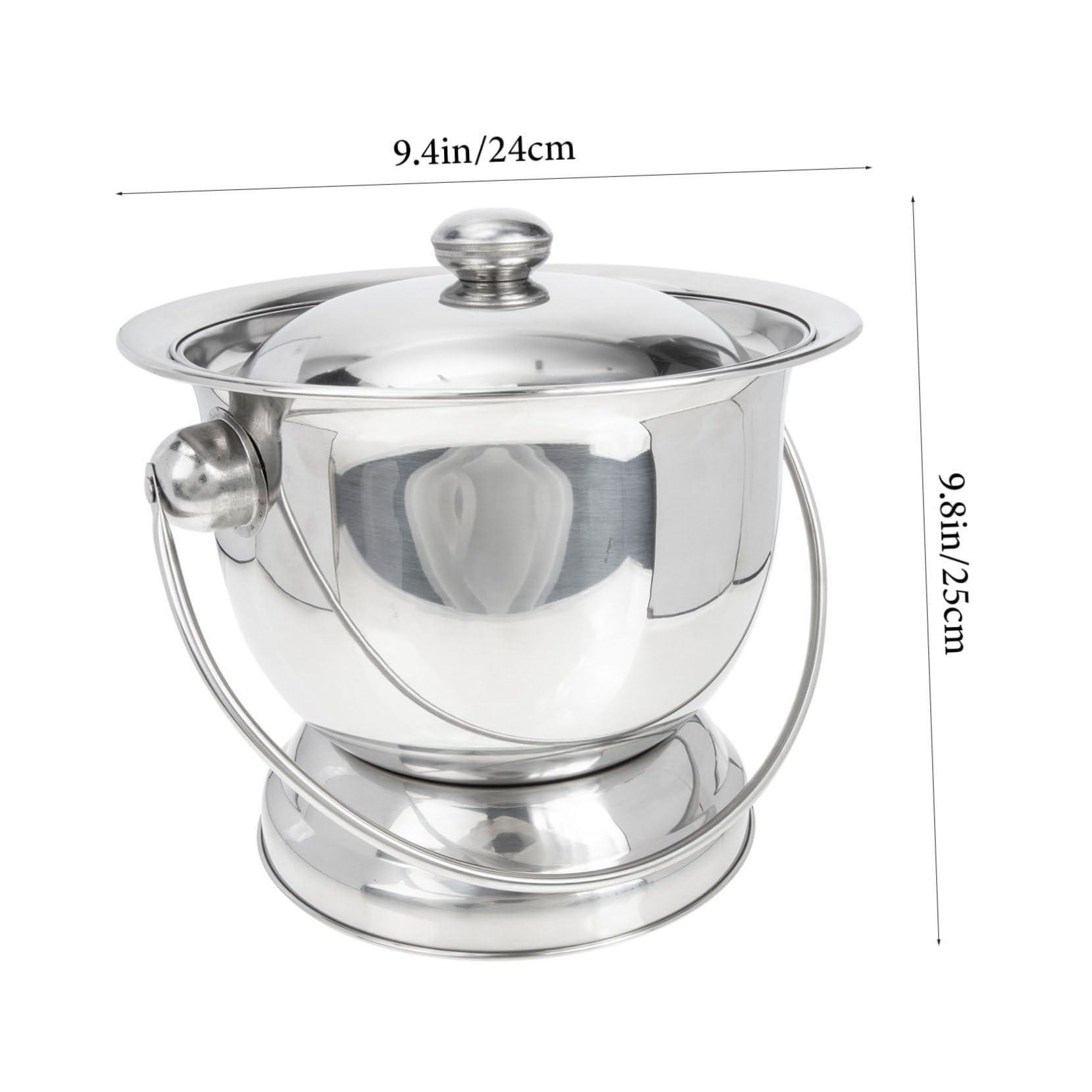 FRCOLOR Sturdy Stainless Steel Spitoon Urinal for Men Portable Urinal for Men Spill-Proof Lid