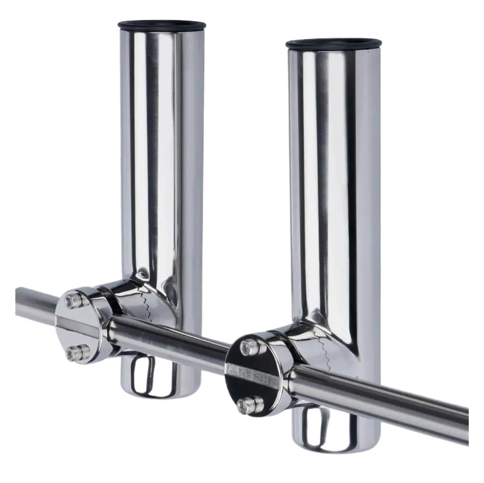 SUBLXPoten Stainless Steel Fishing Rod Holder 2Pcs Stainless Steel Rotatable Rod Holder with Clamp, Boat Accessories, Fishing Tackle, Tube, 22mm-26mm