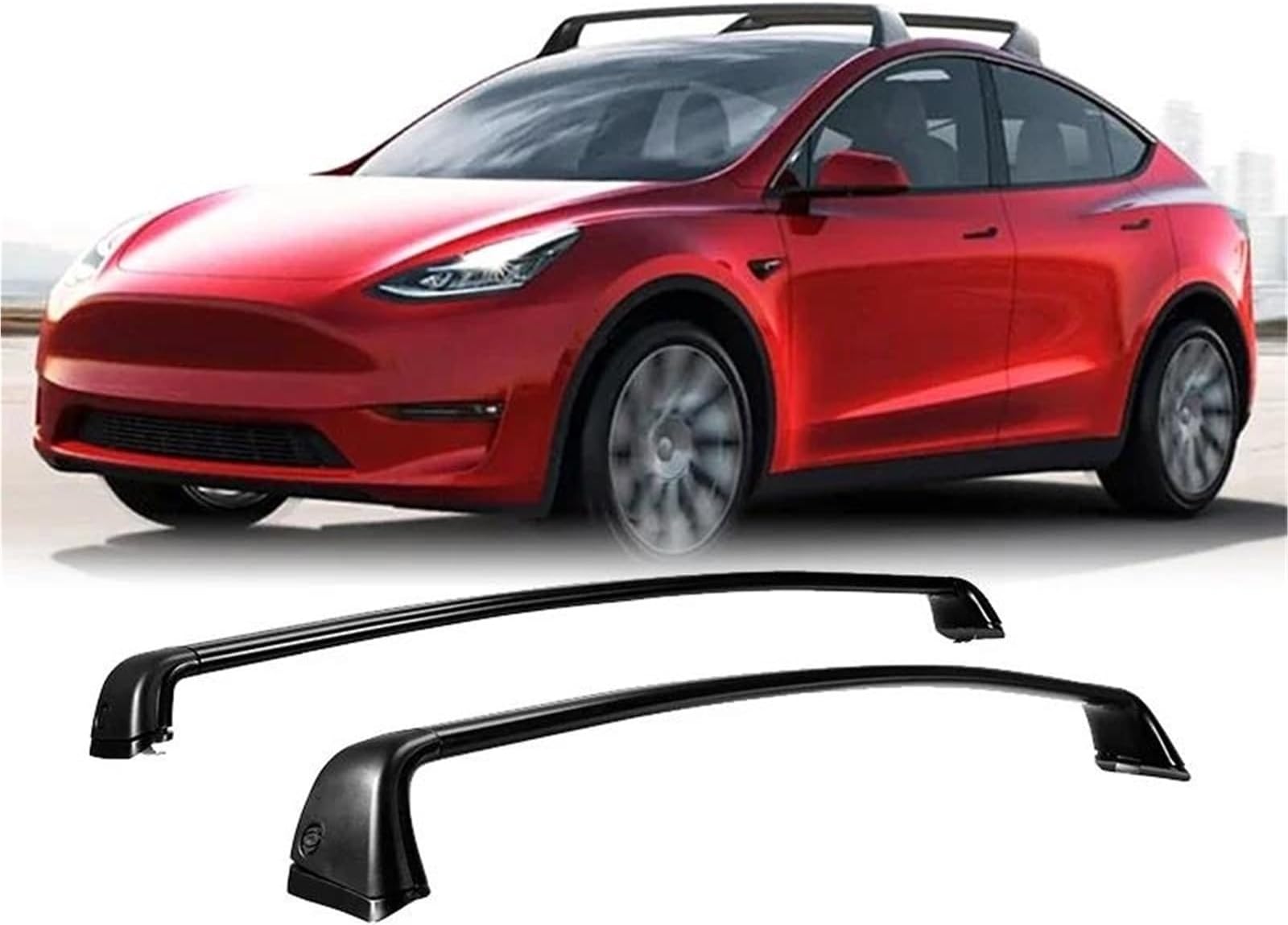Railing Bar For Tesla For Model 3 2017-2022 Roof Rack Cross Bars Aluminum For Traveling Canoe Luggage Rack Holder Universal Roof Bars
