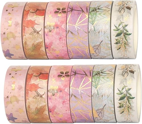 NUSITOU Ktape Adornos para álbumes de recortes, decoración japonesa, cinta adhesiva de colores, cinta adhesiva ancha para álbum de recortes, cinta