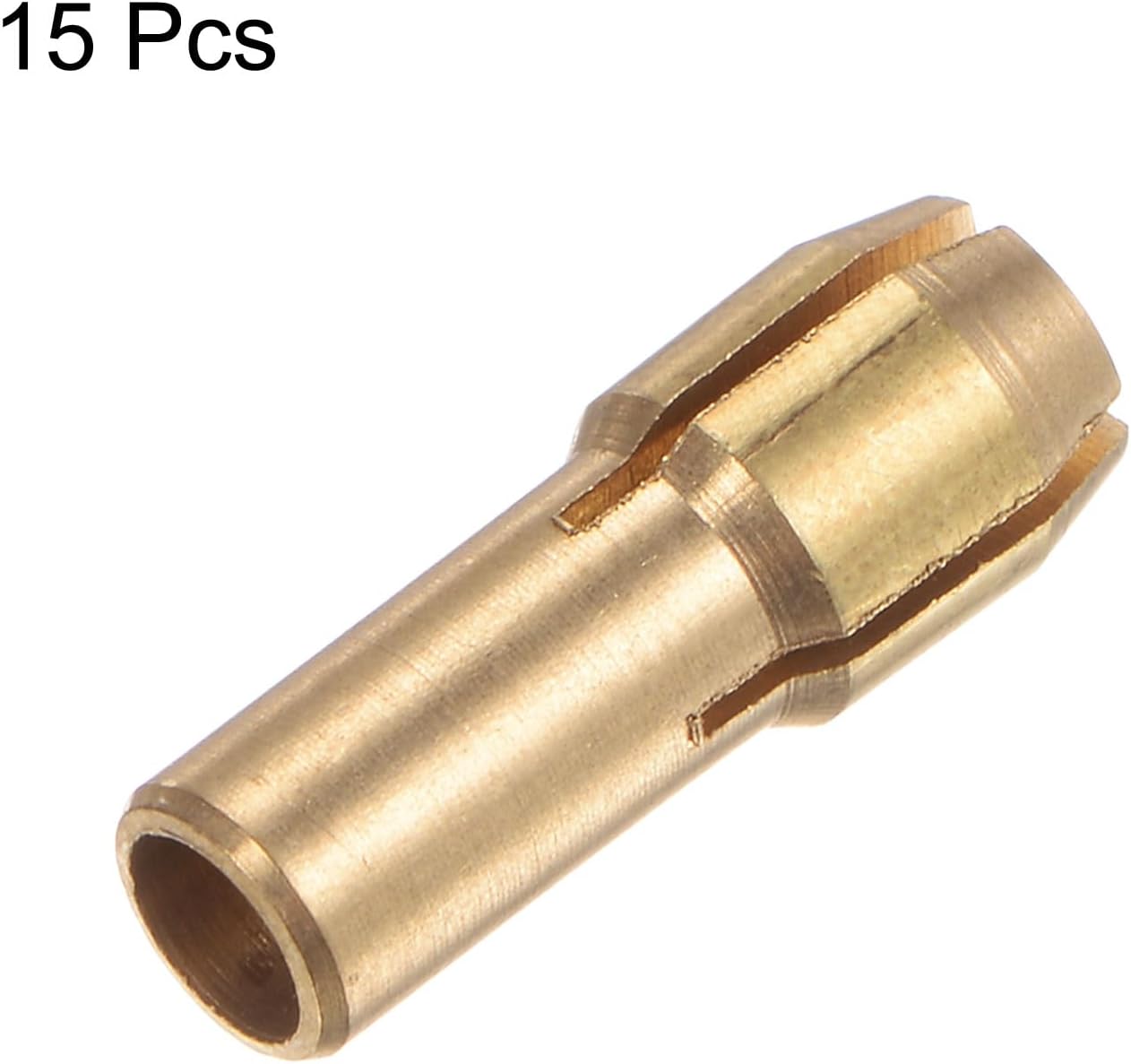 HARFINGTON 15pcs Brass Collet 1.8mm Brass Drill Chucks Mini Electric Grinder Quick Change Drill Chuck Bit Sets for Rotary Tools, 4.8mm Shank Diameter
