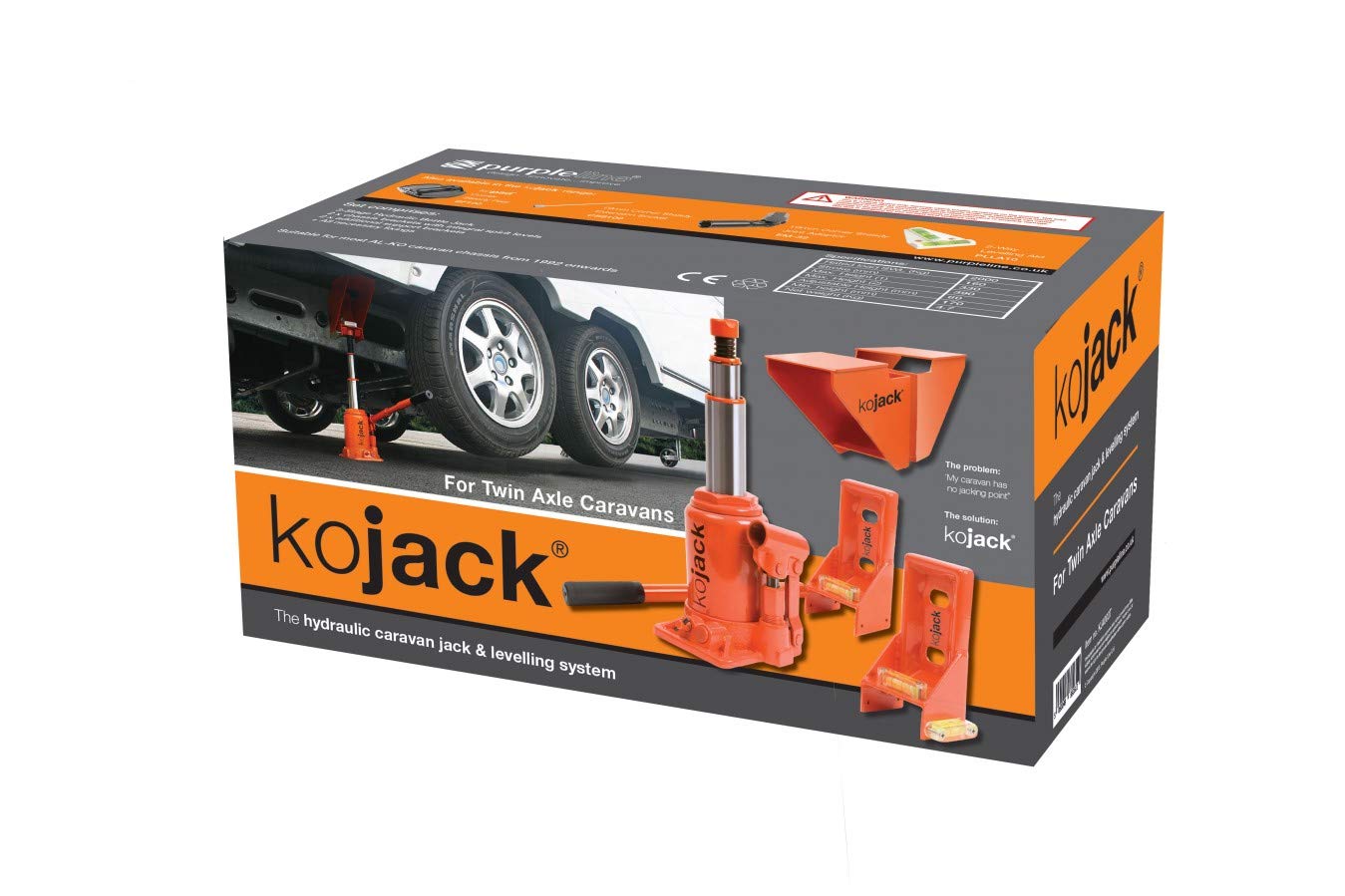 ProPlus KoJack hydraulischer Caravanheber mit Wasserwaage für Doppelachse
