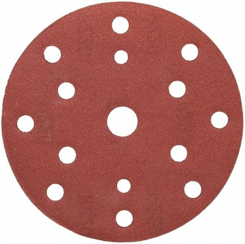 Högert Technik Disco abrasivo perforado para metal Ø 150 mm # 220, 5 unidades HT