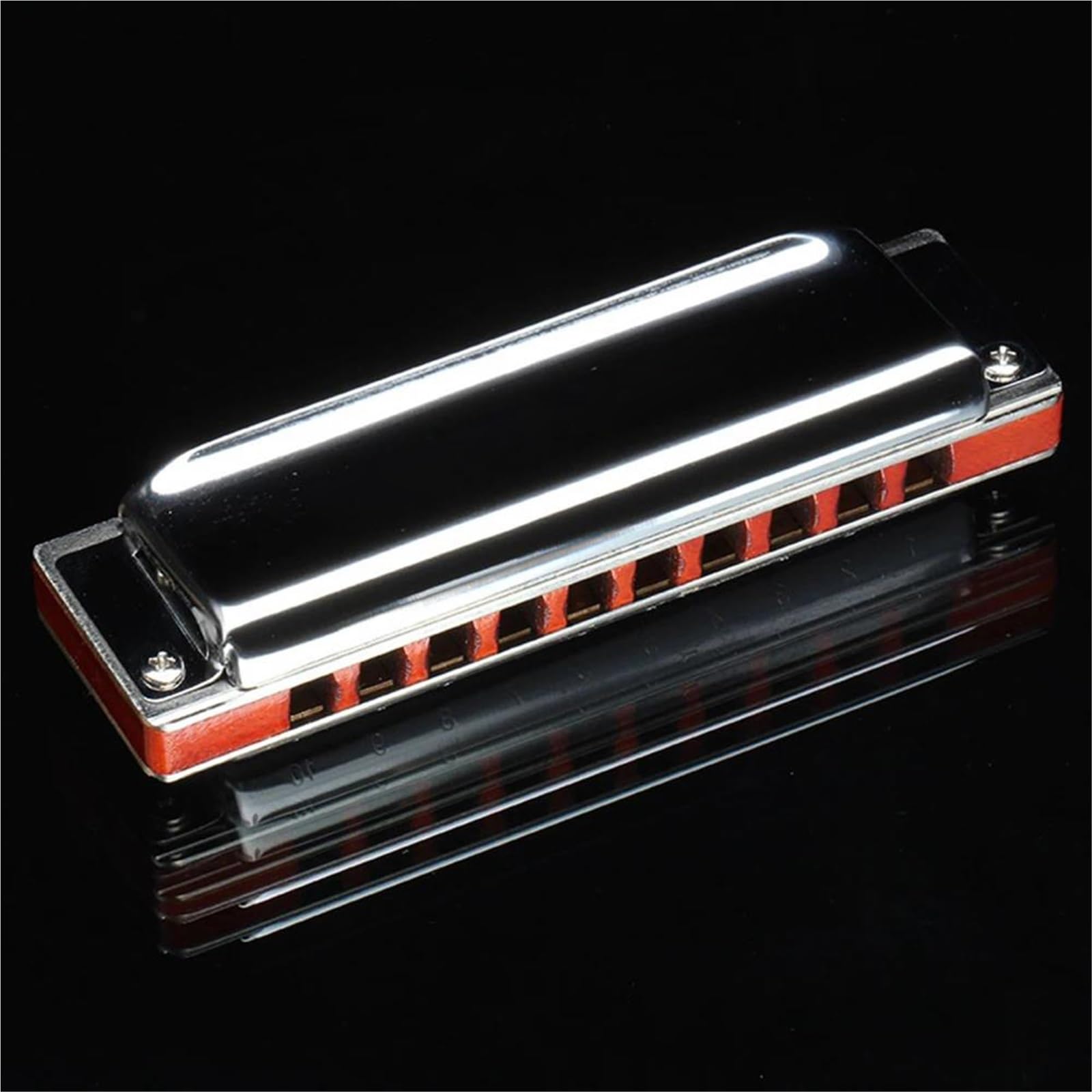 Zestaw Harmonijkowy Diatoniczna Harmonijka 10 Otworów Blues Harp Master Organ Ustny Klucz C Profesjonalne Instrumenty Muzyczne(D Tone)