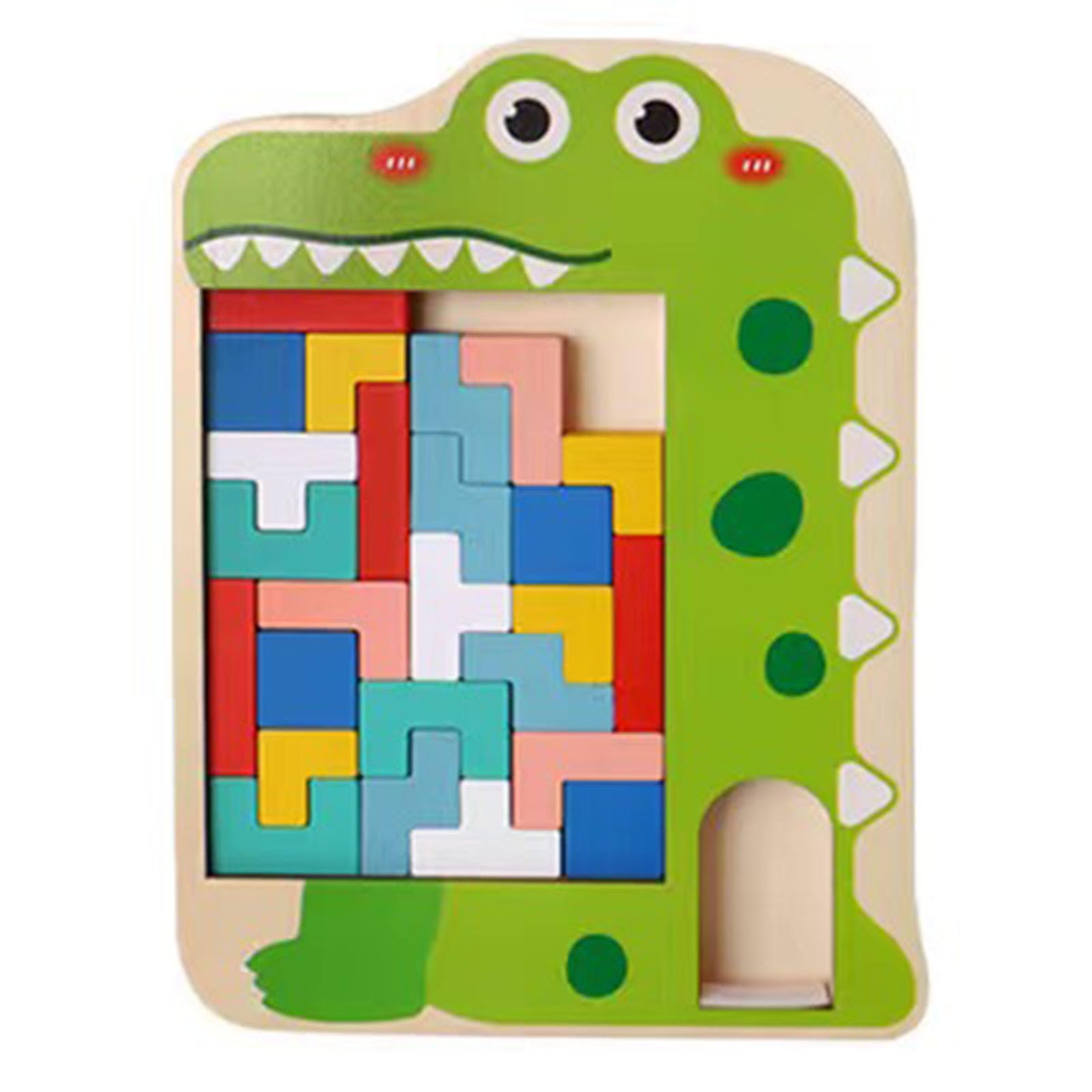 Zabawka Tetris Puzzle, Gra w Bloki Tangram w Kształcie Zwierząt