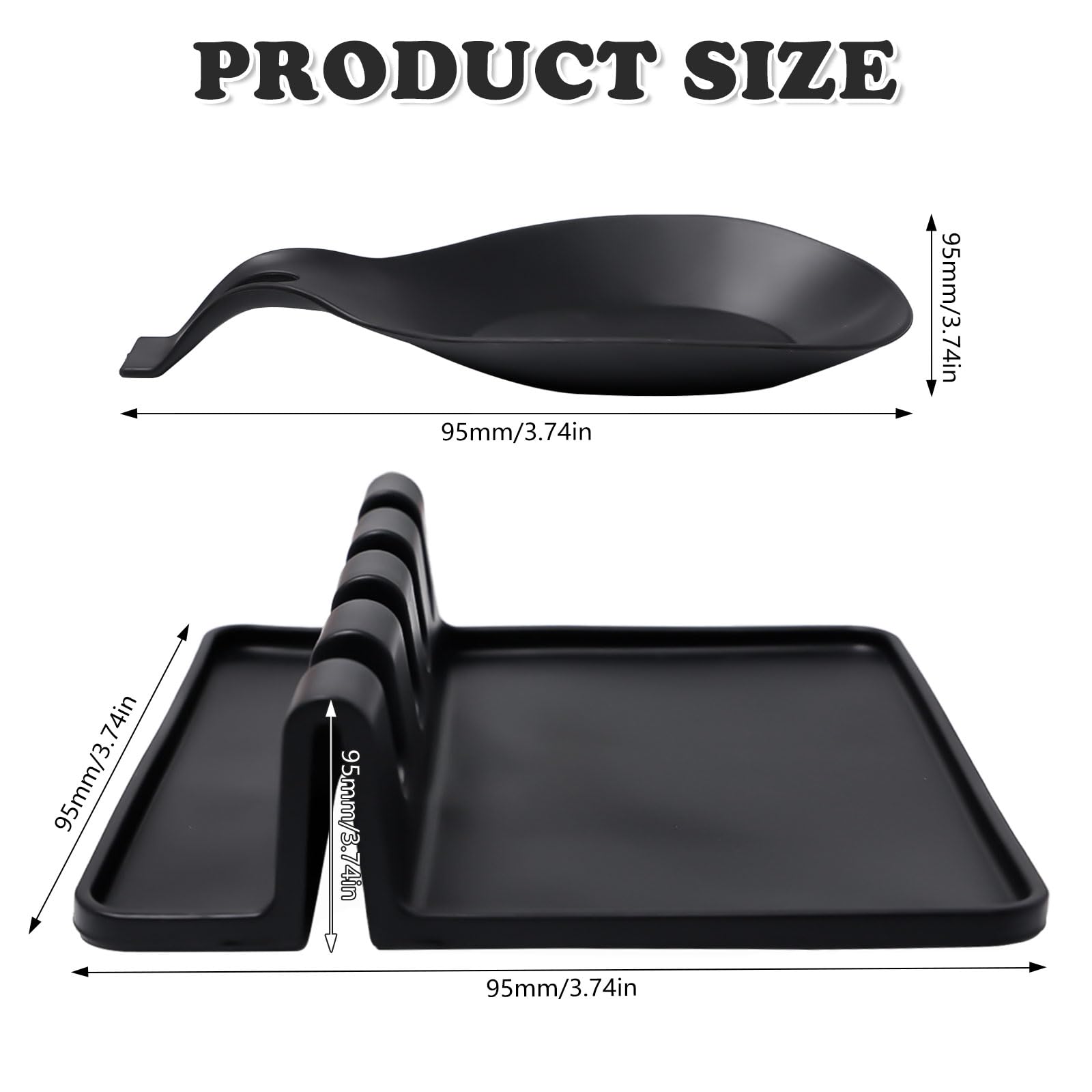 4 pezzi Supporto per Utensili in silicone con Gocciolatoio Porta cucchiaio Poggiamestolo Cucina silicone Supporto per cucchiaios da Cucina Poggia Cucchiaio per Cucchiai e Pale