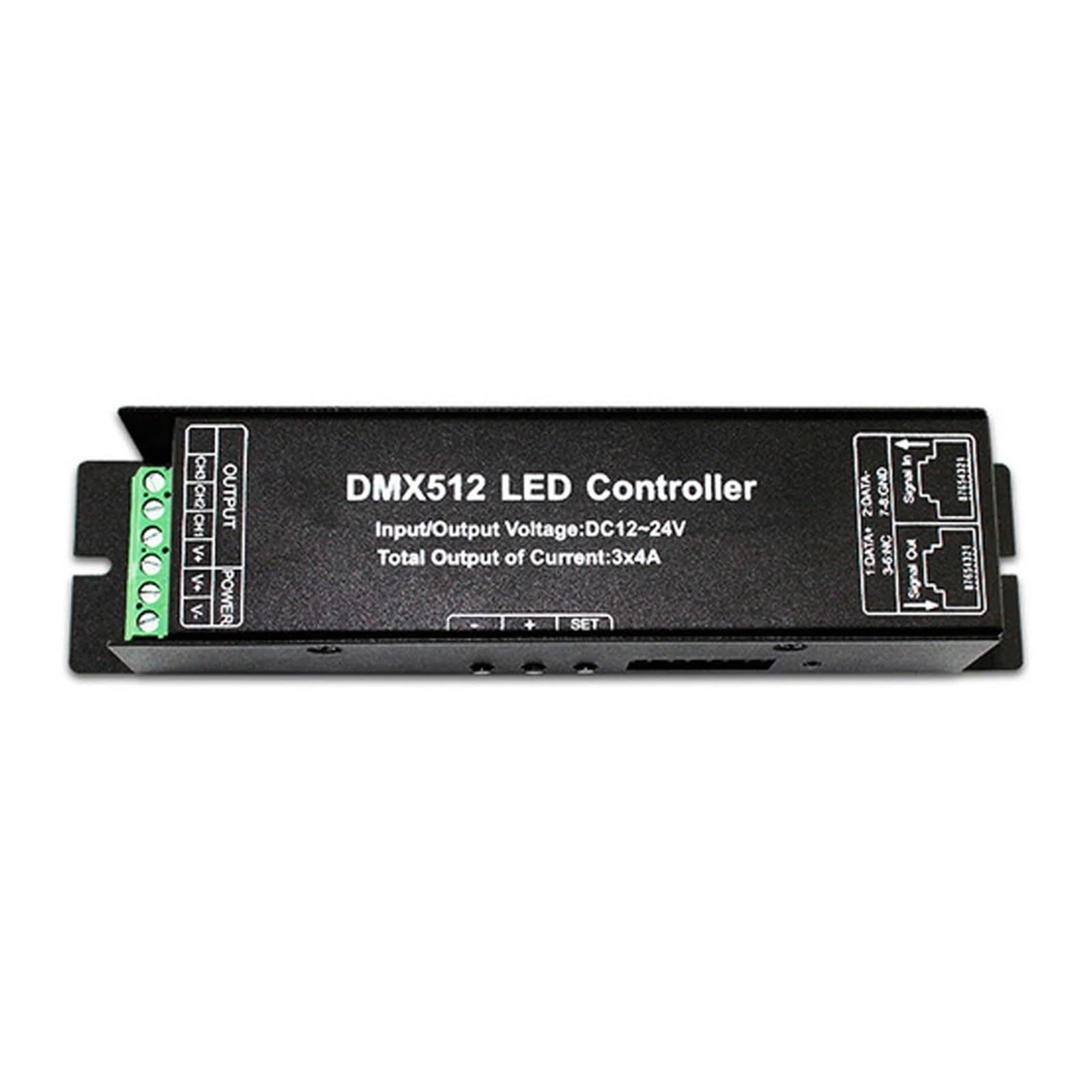 3/4/24CH 24-Channel DMX512 RGB RGBW LED Controller decoder dimmer Driver for 5050 RGBWW Strip(Rgb 3chx4a 12-24v)
