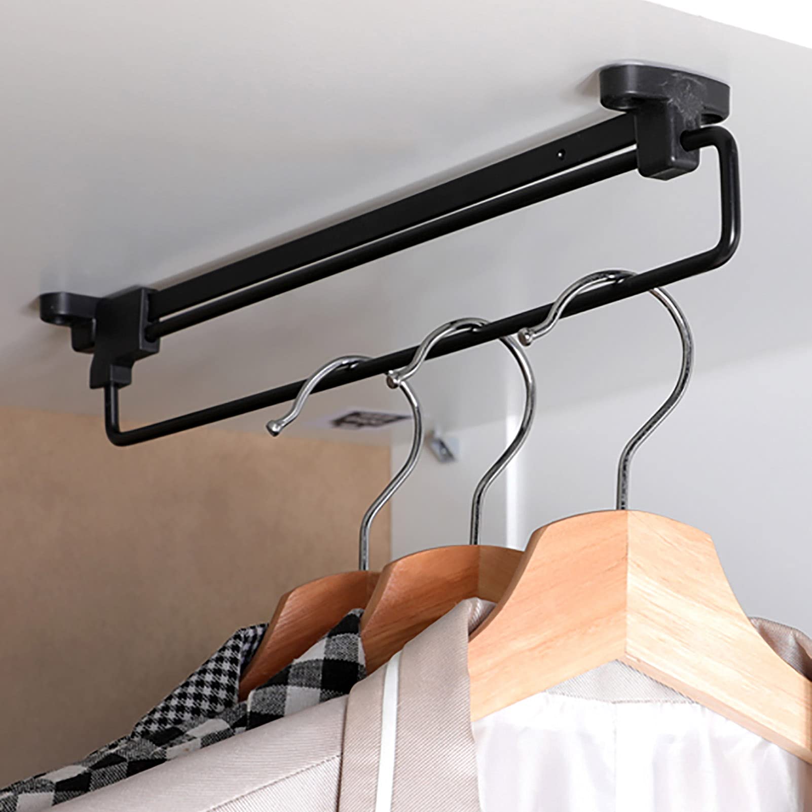 LJHSS Clothes hanger,Closet Pants Hanger Bar,Pull Out Pants Rack Pants Hanger Bar Clothes Organizers,for Clothing, Scarves, Pants