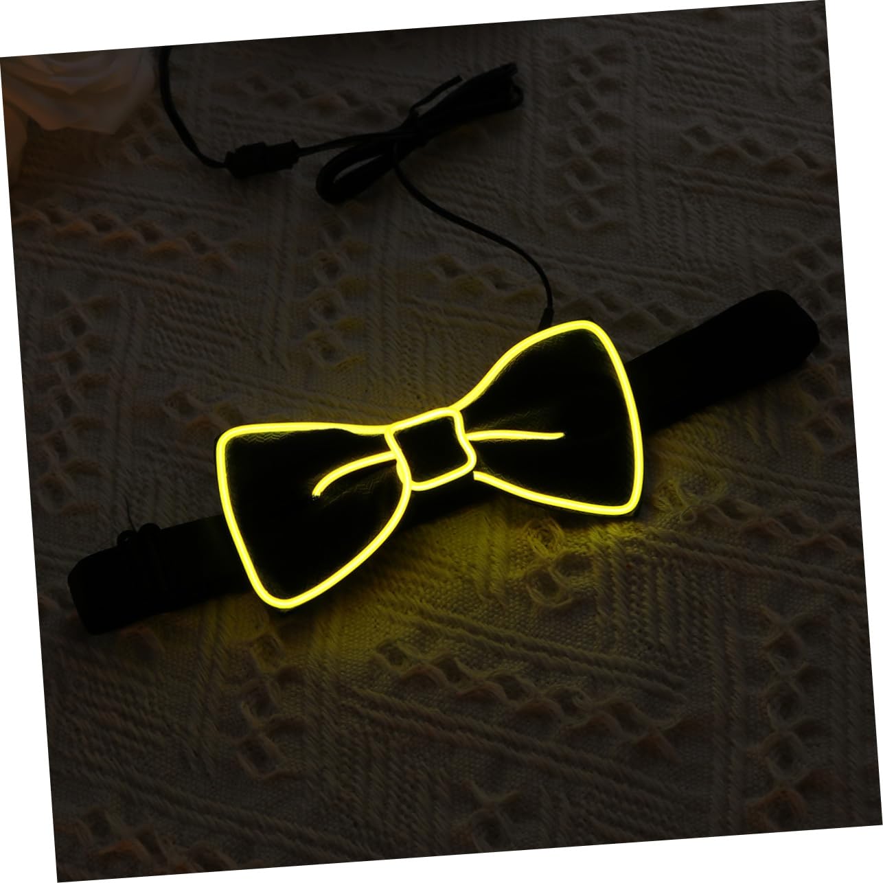 LIFKOME Pajarita Brillante Traje Oscuro Con Brillo Led Pajaritas Led Traje De Brillo Corbata De Navidad Para Niños Lazos Divertidos Pajarita De Niños Accesorios Para Fiestas Green