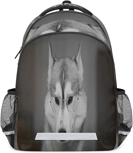Cráneo Piña Mochila Bolsas De Viaje Bolso De Hombro Correa Daypack Deportes Viaje Casual Daypack, Perro inteligente, Mochilas de viaje