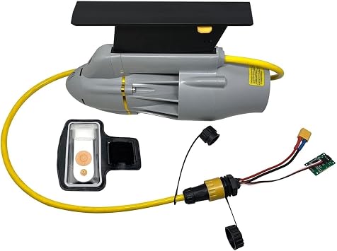 Jet Powered Surfboard Kit Electric Fin Underwater Motor Waterproof Motor Inflatable Paddle Canoe Fishing Boat Underwater Thruster Built-in ESC B for Surfboard Modification