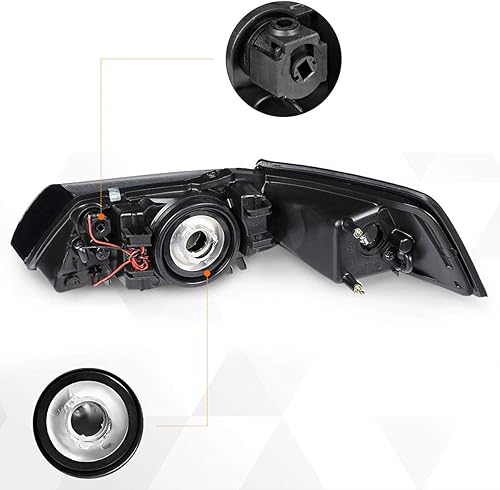 Miniatura 2 de PM PERFORMOTOR Faro LED de esquina ámbar transparente compatible con Mustang 99-04, PMHL-FMUS-9904-LB-BA