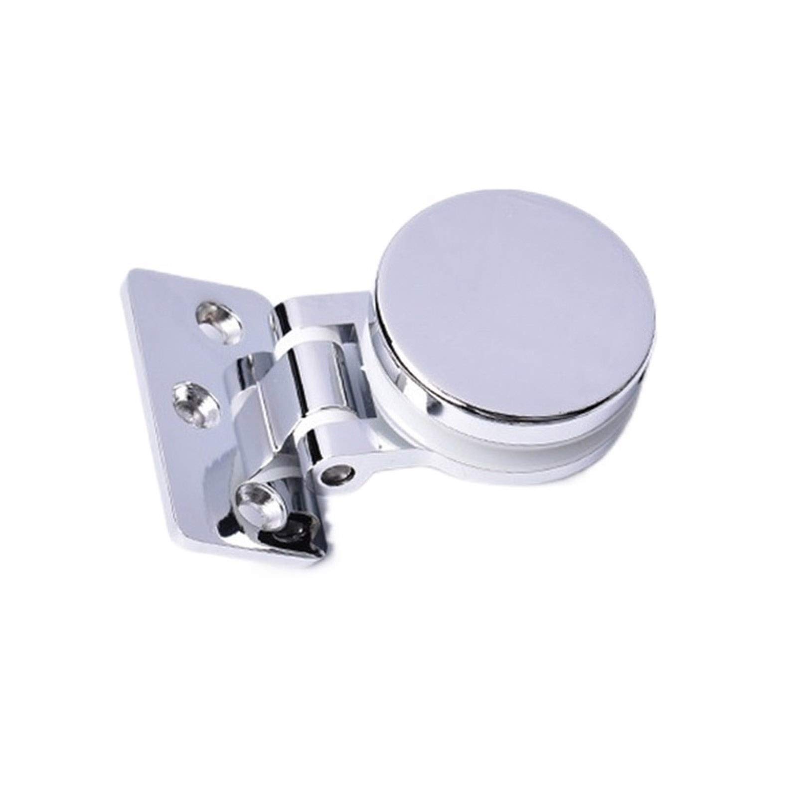 2Pcs Glass Door Hinge 90 180 Degrees Shower Box Screen Frameless Glass Hinge Mortise Decorative Cover Round for 5-8mm Thick Glass(Bilateral)