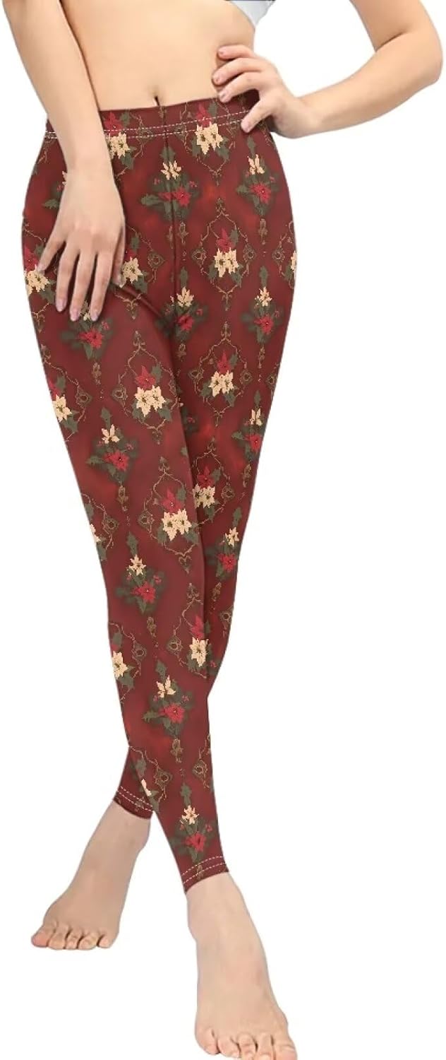 Irisjudy Womens High Waisted Yoga Pants Breathable Workout Sweatpants, Native Aztec Tribal Elastic Tights Legging for Gym