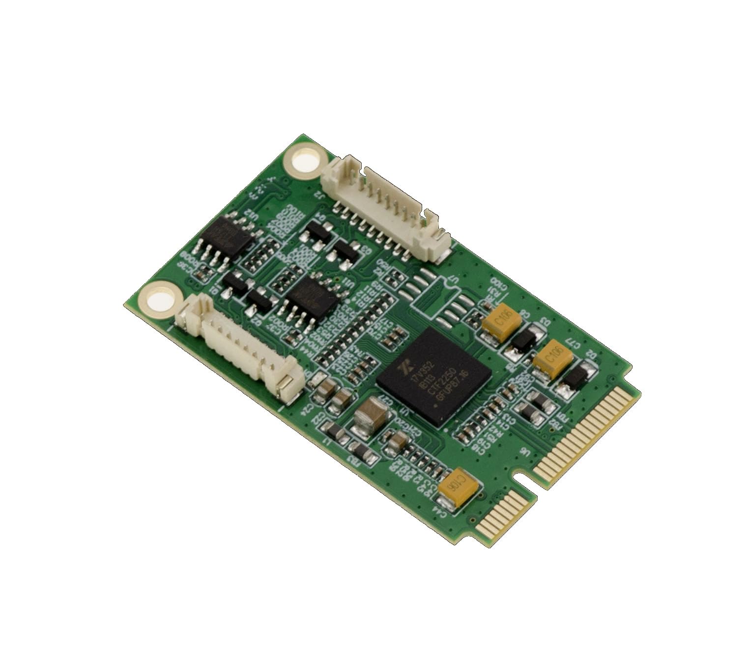 KALEA-INFORMATIQUE Mini PCI Express 2 Puertos RS422 RS485 DB9 Tarjeta Serie con chipset EXAR XR17V352, suministrada con adaptadores para Montaje Cable a Cable.
