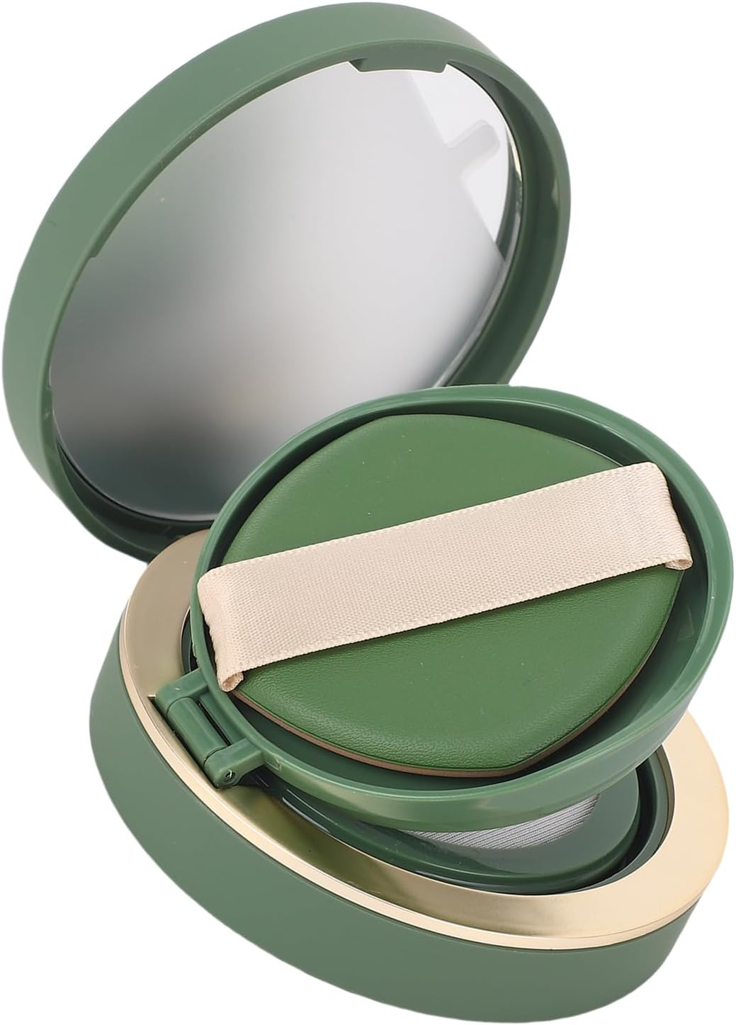 Yinhing Empty Cushion Foundation Box Refillable Portable Mirror Puff Compact BB Cream Container with Airtight Seal for Makeup Enthusiasts ABS Material