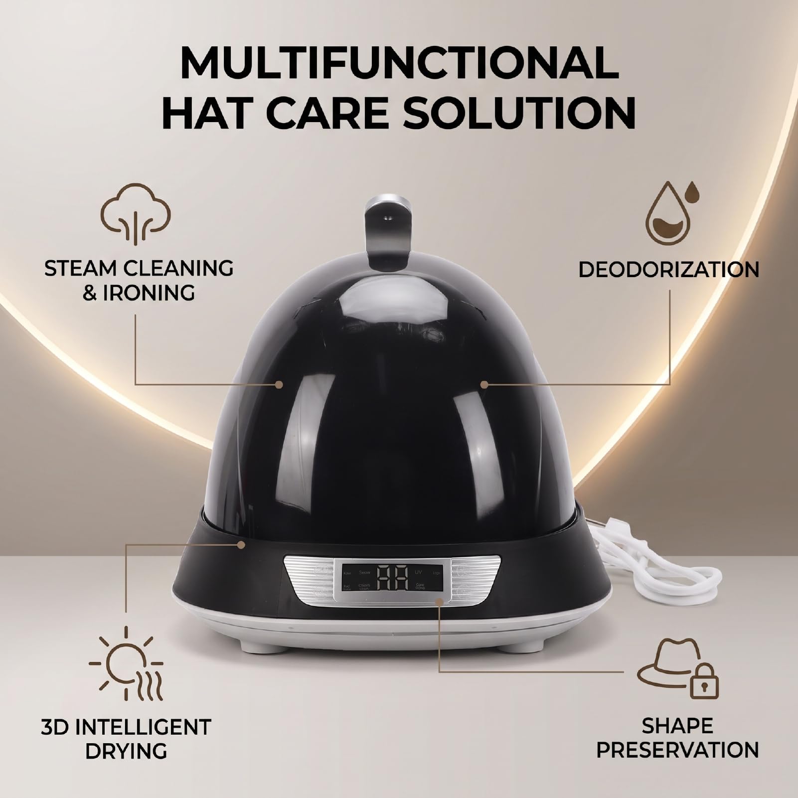 Hyuduo Środek do Czyszczenia Kapeluszy z Prasowaniem Parowym i (wtyczka UE)