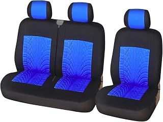 MAMXVKVZEU para Mercedes para Sprinter para Vito 2+1 Fundas Asiento Coche(Azul)